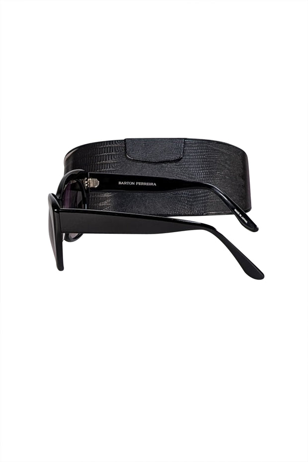 Barton Perreira - Black Rounded "Wonderlust" Sunglasses