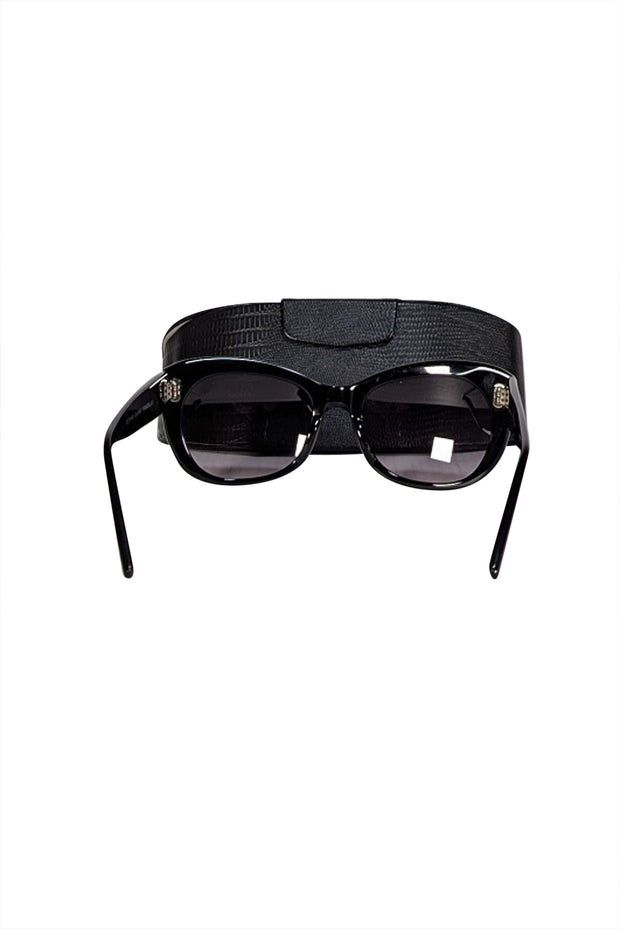 Barton Perreira - Black Rounded "Wonderlust" Sunglasses