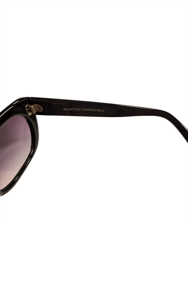 Barton Perreira - Black Rounded "Wonderlust" Sunglasses