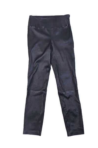Theory - Black Lamb Leather Leggings Sz 8 - Current Boutique