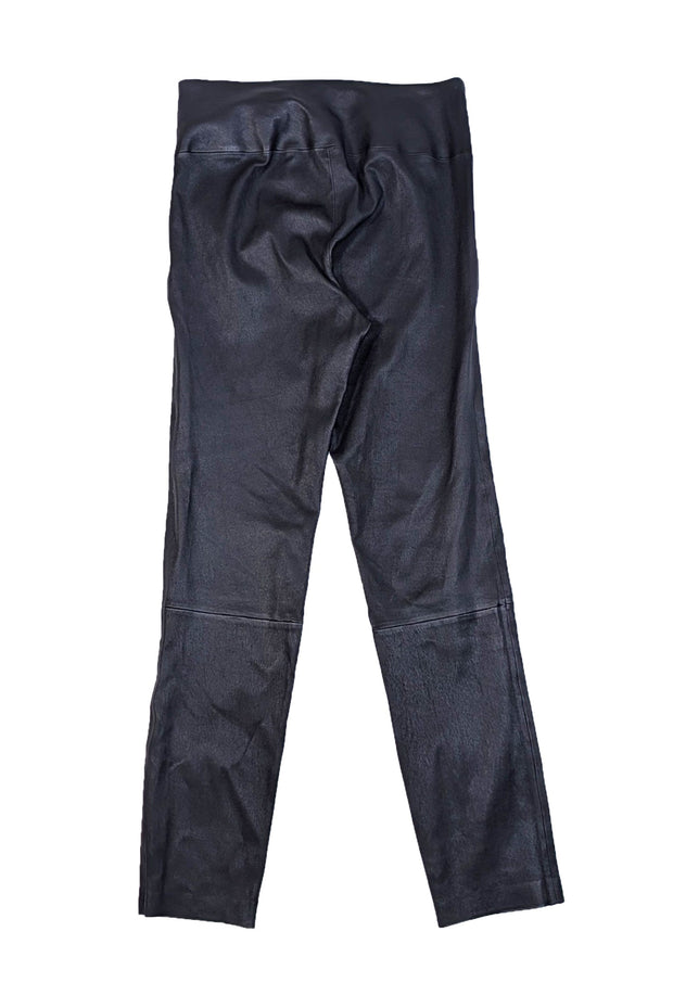 Theory - Black Lamb Leather Leggings Sz 8 - Current Boutique