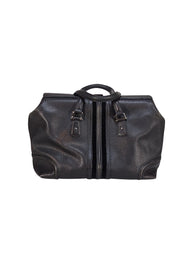 Gucci - Black Leather Lock Front Shoulder Bag - Current Boutique