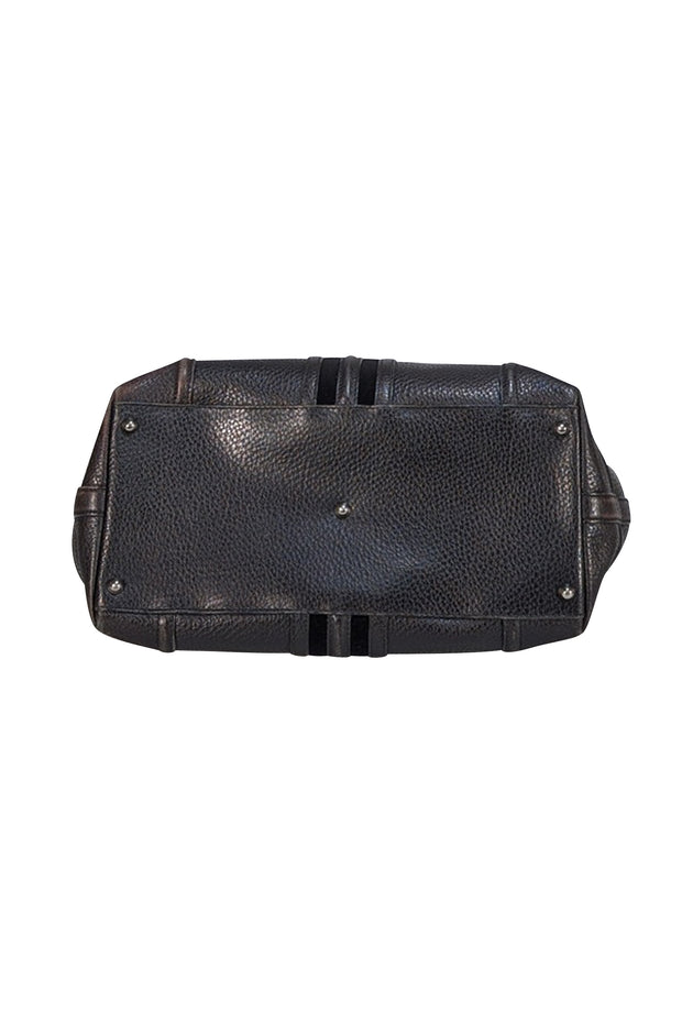 Gucci - Black Leather Lock Front Shoulder Bag - Current Boutique