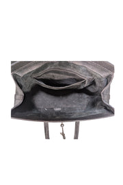 Gucci - Black Leather Lock Front Shoulder Bag - Current Boutique