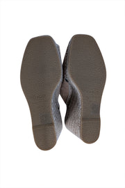 Vince - Beige Suede Espadrille Wedge Mules Sz 6.5 - Current Boutique