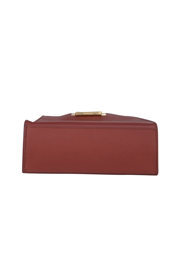 Zac Posen - Rust Red Earthette Small Double Compartment Crossbody Bag - Current Boutique