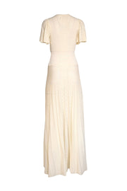 Ba&sh - Cream Knit Short Sleeve Maxi Dress Sz S - Current Boutique