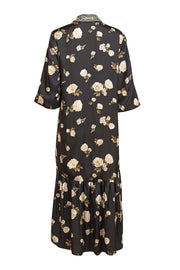 Alice & Olivia - Black & Multi Color Floral Reversible Kimono Top Sz M - Current Boutique