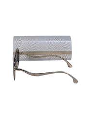 Jimmy Choo - Gold Circular Aviator Sunglasses - Current Boutique
