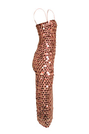 New Arrivals - Pink Sequin Phoenix Midi Dress Sz 4 - Current Boutique