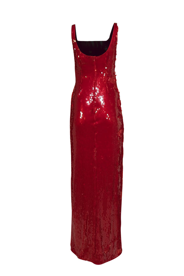 Staud - Red Sequin "Le Sable" Formal Dress Sz S - Current Boutique