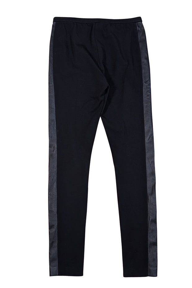 Lafayette 148 - Black Leggings w/ Faux Leather Sides Sz S - Current Boutique