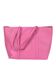 Cole Haan - Bubblegum Pink Leather Zipper Tote Bag