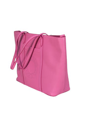 Cole Haan - Bubblegum Pink Leather Zipper Tote Bag