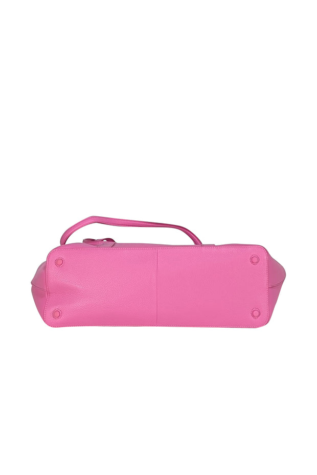 Cole Haan - Bubblegum Pink Leather Zipper Tote Bag