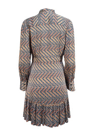 Sandro - Brown & Multi Color Geometric Print Dress Sz S - Current Boutique