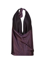Ramy Brook - Plum Purple Silk Blend Halter "Harriet" Top Sz M - Current Boutique