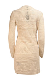 Rag & Bone - Ivory Long Sleeve Crochet Mini Dress Sz M - Current Boutique