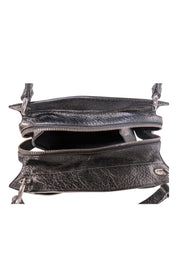 Rebecca Minkoff - Black Textured Leather Satchel Bag - Current Boutique