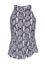 Current Boutique-A.L.C. - Ivory & Brown Snake Skin Print Sleeveless Tank Sz 00