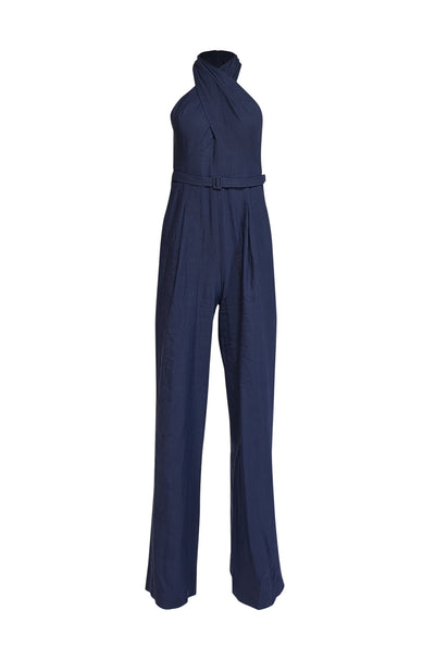 Current Boutique-A.L.C. - Navy Linen "Murphy II" Jumpsuit Sz 4