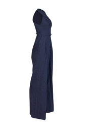 Current Boutique-A.L.C. - Navy Linen "Murphy II" Jumpsuit Sz 4