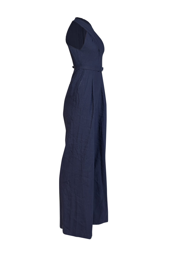 Current Boutique-A.L.C. - Navy Linen "Murphy II" Jumpsuit Sz 4