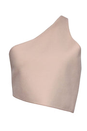 Current Boutique-A.L.C. - Beige Knit One Shoulder Asymmetrical Top Sz XL