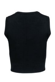 Current Boutique-A.L.C. - Black Sleeveless Knit Crop Top Sz S