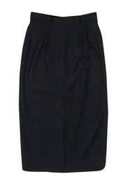 Current Boutique-A.L.C. - Black Midi Pencil Skirt w/ Gold Buttons Sz 4