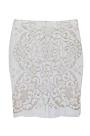 Current Boutique-A.L.C - Ivory Lace Skirt Sz S