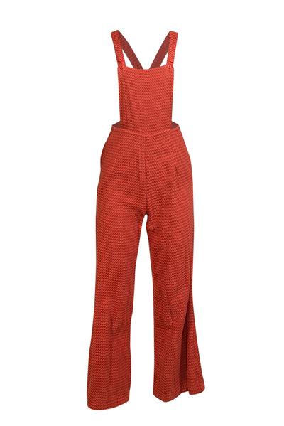 Current Boutique-Ace & Jig - Burnt Orange Patterned Cotton Overalls Sz XS