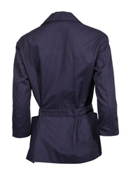 Current Boutique-Agnona - Navy Blazer w/ Removable Belt Sz 4