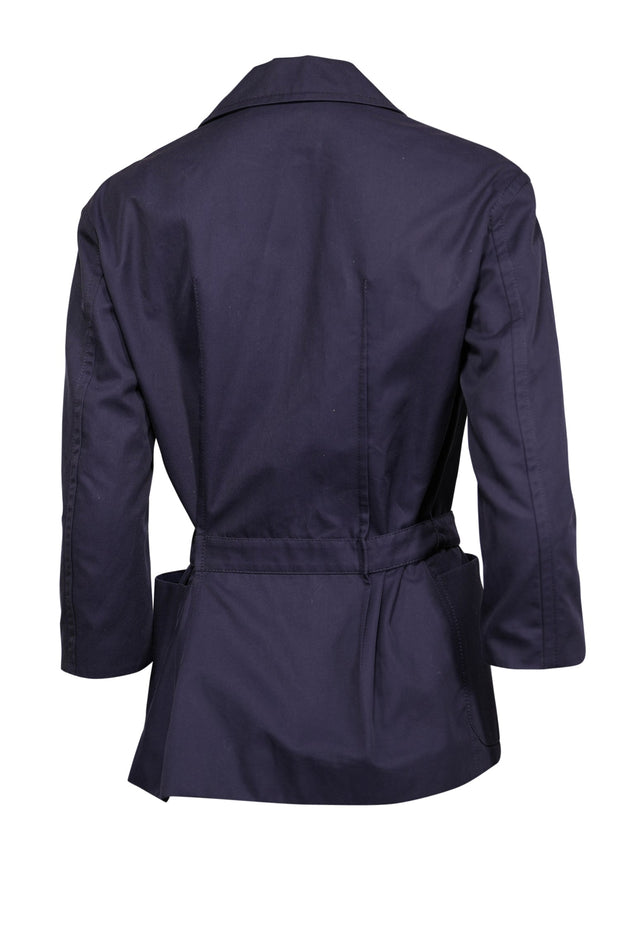 Current Boutique-Agnona - Navy Blazer w/ Removable Belt Sz 4