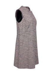 Current Boutique-Akris Punto - Pink Multicolor Tweed Mock Neck Dress Sz 14