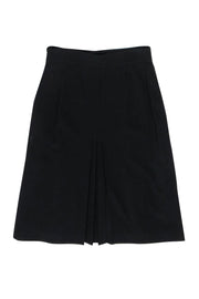 Current Boutique-Akris - Black Wool Pleated Skirt Sz 6