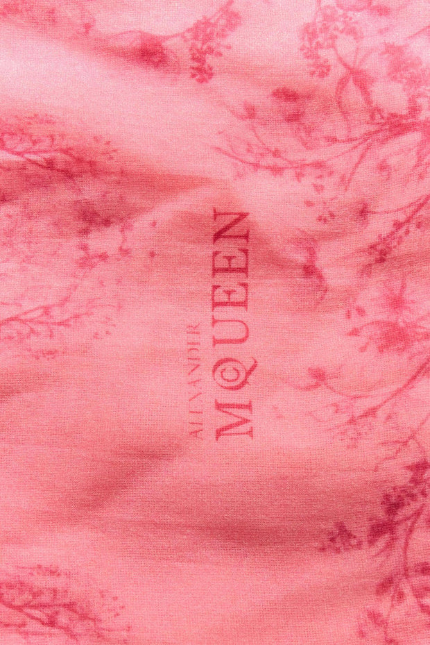 Current Boutique-Alexander McQueen - Pink Two Tone Skull Motif Scarf