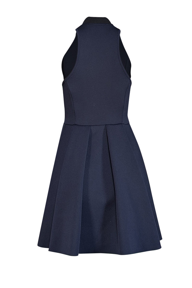 Current Boutique-Alexander Wang - Navy Zipper Front Scuba Knit Dress Sz M