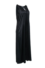 Current Boutique-T by Alexander Wang - Black Satin Sleeveless Maxi Dress Sz 10