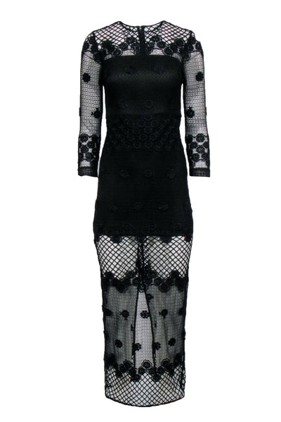 Current Boutique-Alexis - Black Lace "Axelle" Maxi Dress Sz XS