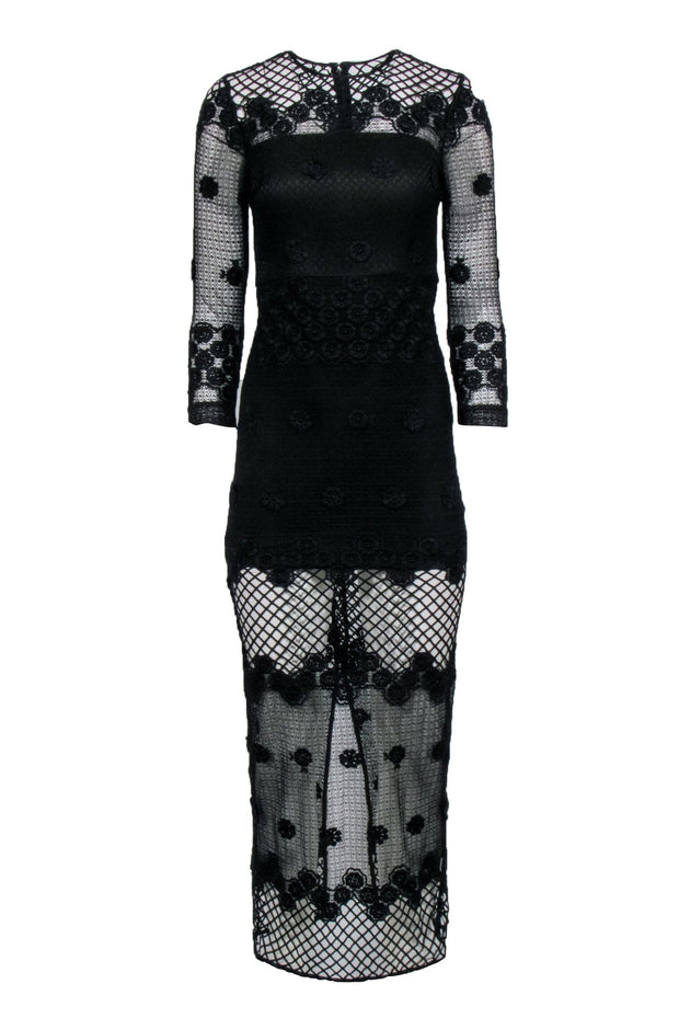 Current Boutique-Alexis - Black Lace "Axelle" Maxi Dress Sz XS