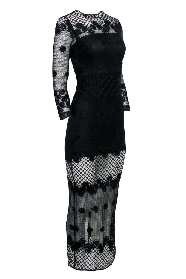 Current Boutique-Alexis - Black Lace "Axelle" Maxi Dress Sz XS