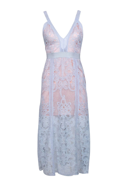 Current Boutique-Alice McCall - Blue Lace Sleeveless Midi Dress Sz 2