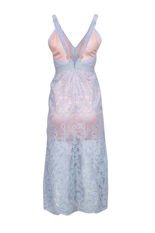 Current Boutique-Alice McCall - Blue Lace Sleeveless Midi Dress Sz 2