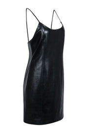 Current Boutique-Alice & Olivia - Black Faux Leather Sleeveless Dress Sz 12