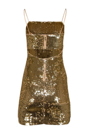 Current Boutique-Alice & Olivia - Pale Gold Sequined Mini Dress Sz 4
