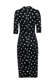 Current Boutique-Alice & Olivia - Black w/ Daisy Print Cropped Sleeve Dress Sz 10