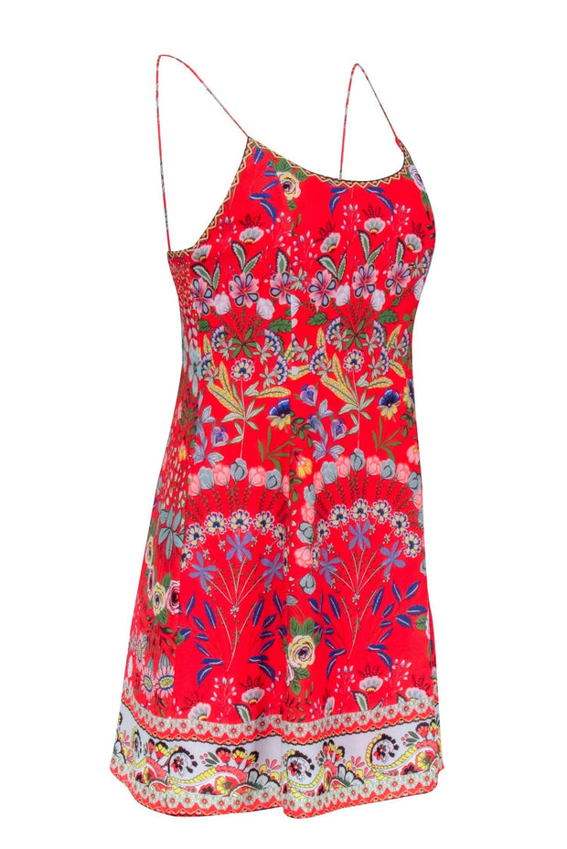 Current Boutique-Alice & Olivia - Red Floral Mini Dress Sz 4