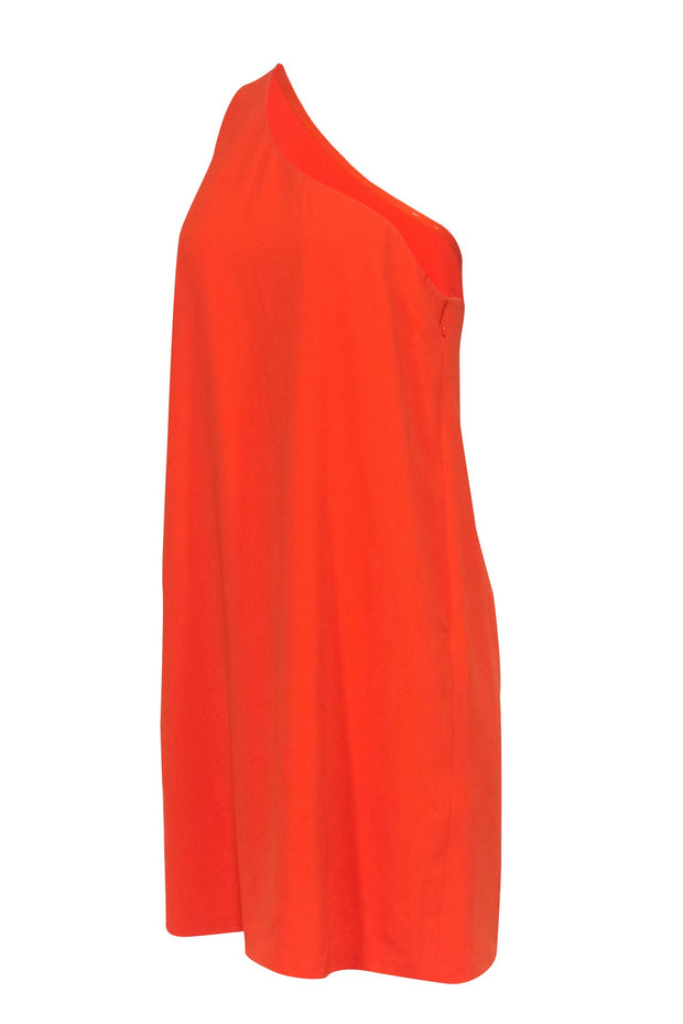 Current Boutique-Alice & Olivia - Orange One Shoulder Shift Dress Sz L