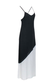 Current Boutique-Alice & Olivia - Black & Ivory Color Block Sleeveless Maxi Dress Sz 2